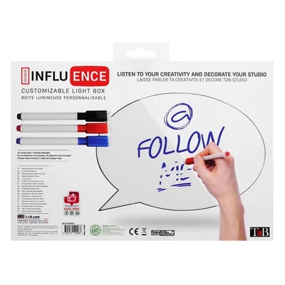 Светеща кутия TNB Influence, персонализирана, 6 х AA батерии, 1.5 V, USB