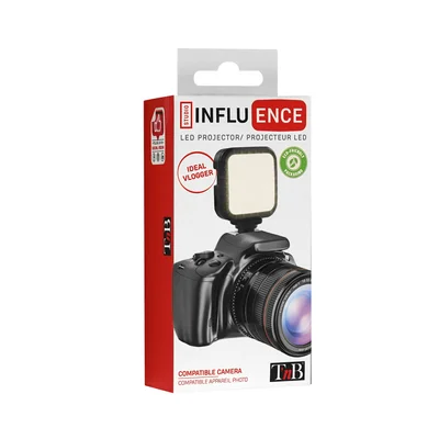 Прожектор за смартфон TNB и камера Influence, LED, USB