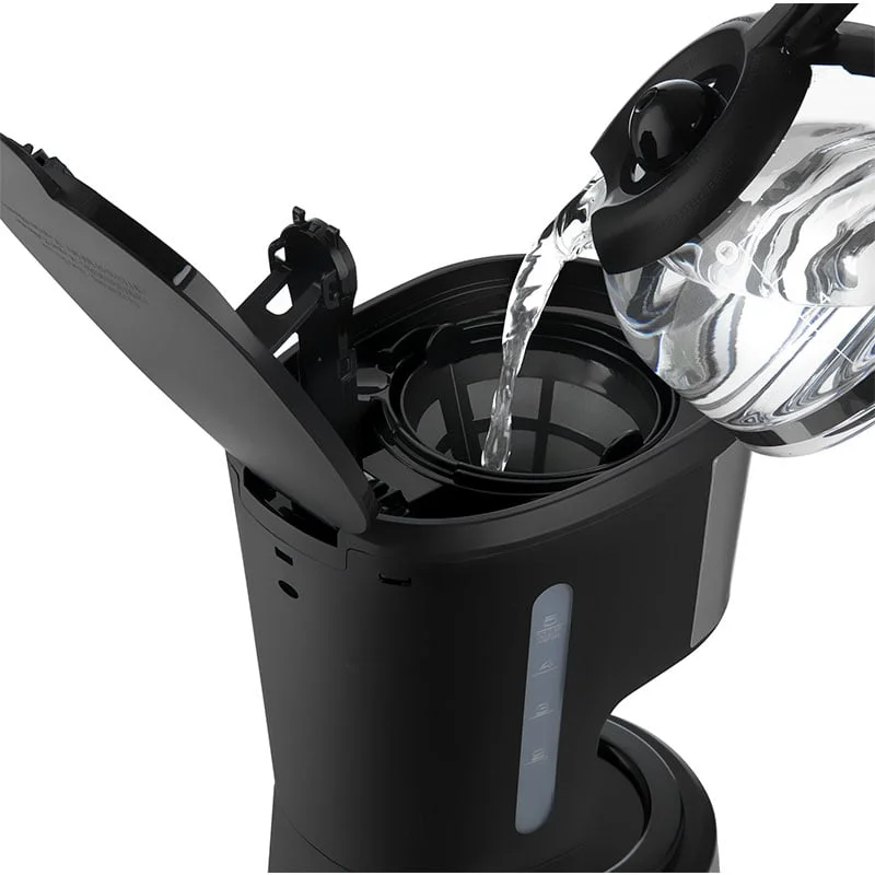 Кафеварка Sencor SCE 3700BK, със стъклена кана, 700 W, LCD