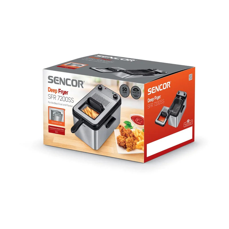 Фритюрник Sencor SFR 7200SS, 2200 W, сребрист
