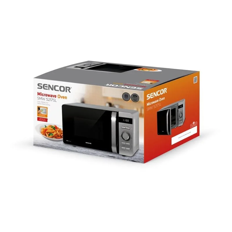 Микровълнова печка Sencor SMW 5217SL, 800 W, 17 L, 220V, сива