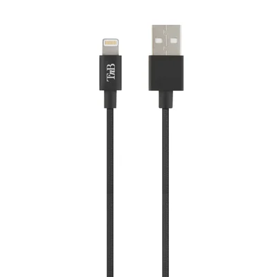 Кабел за TNB Iphone Lightning, 2 m, USB, черен