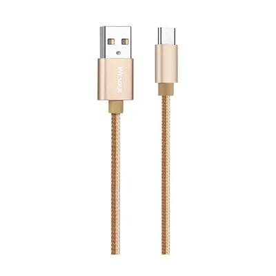 Кабел Wesdar, USB към Micro USB, 1.2 m, златист