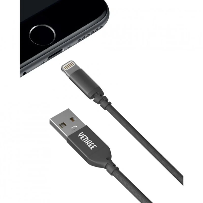 Кабел Yenkee 611 BK USB Male към Lightning Male, 1 m, USB 2.0, черен