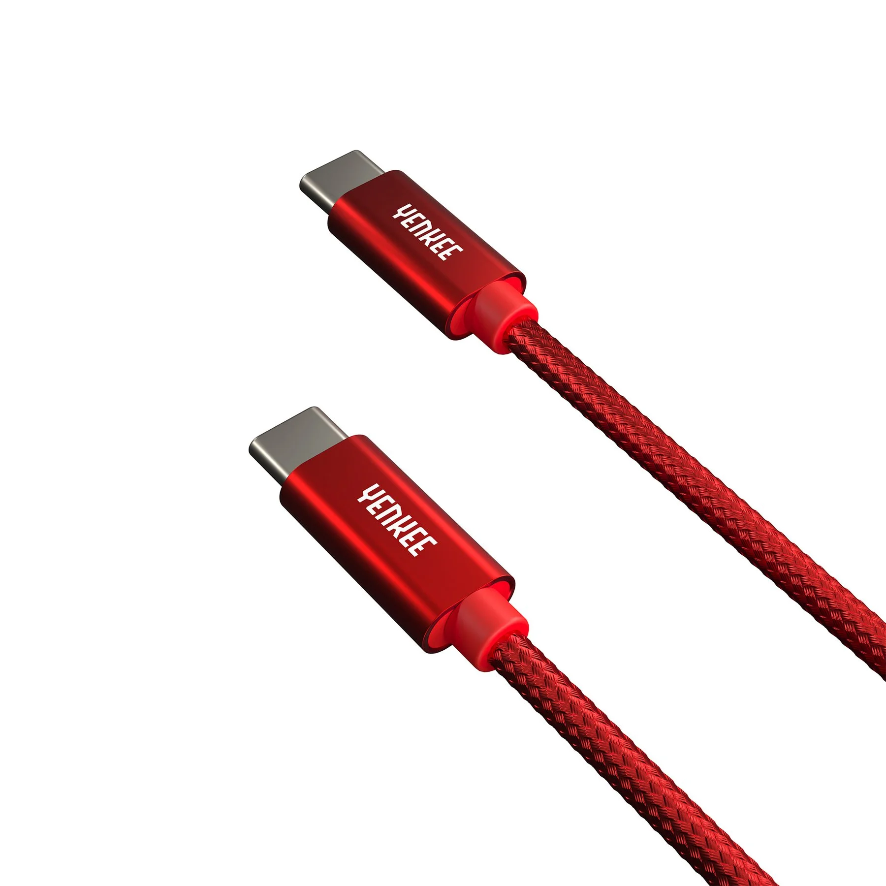 Кабел Yenkee USB Type-C към USB Type-C, 1 m, червен