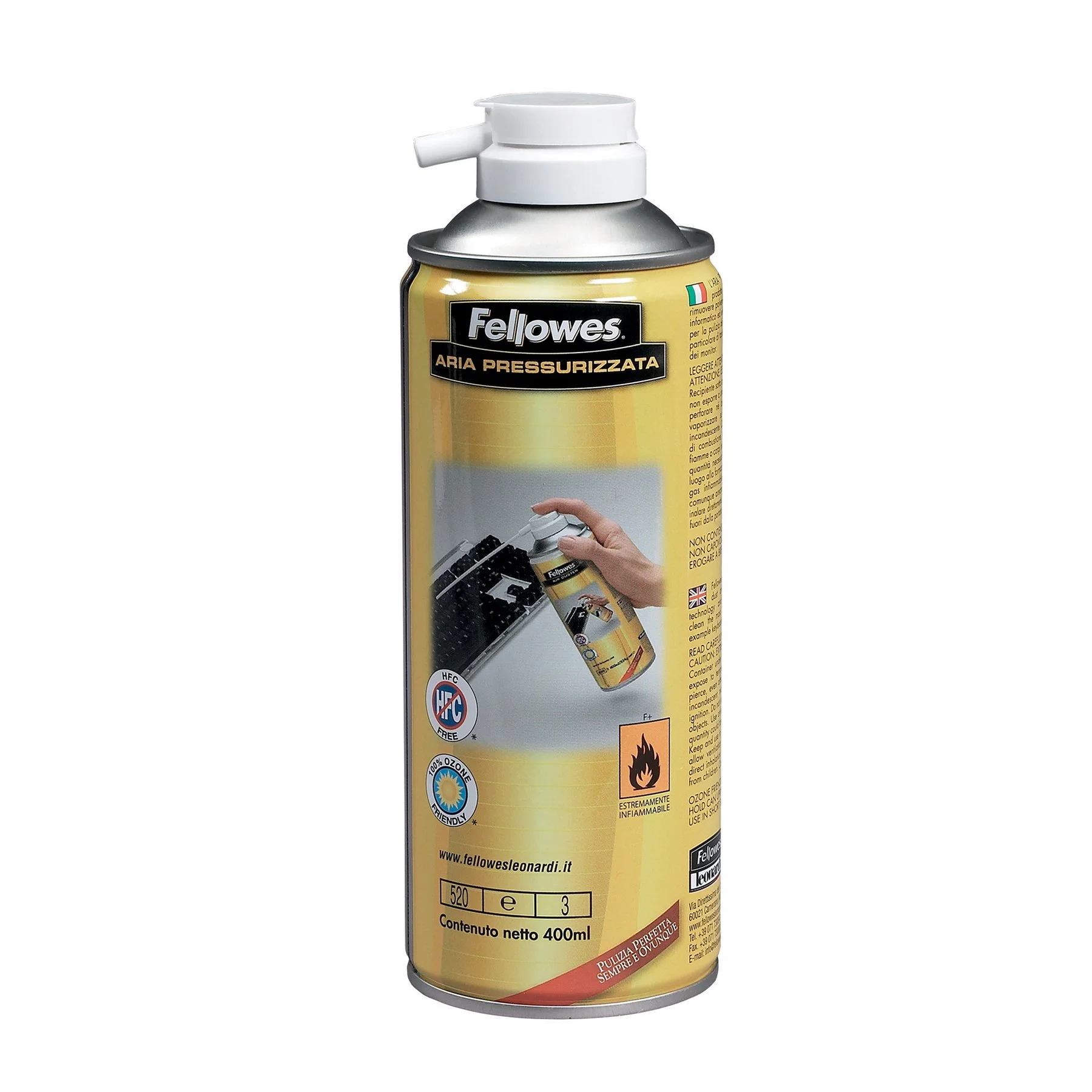 Въздух под налягане Fellowes, за почистване на труднодостъпни места, 400 ml