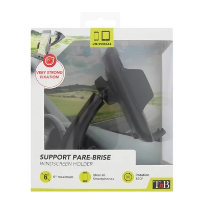 Поставка за телефон за кола TNB CARHOLDBK2, вакуумна, 6''