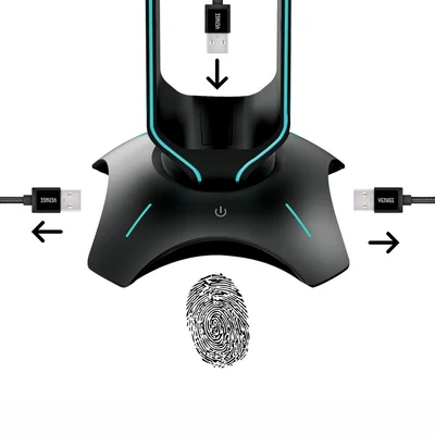 USB Хъб и стойка за слушалки Yenkee 3003 Tower Gaming