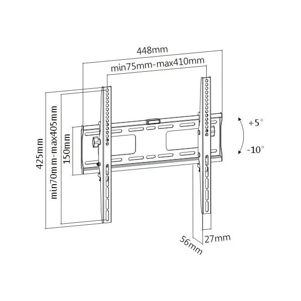 Стойка за телевизор Lumi, 32'' - 55'', до 50 kg, с променлив наклон