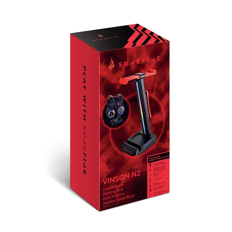 Поставка за слушалки SureFire Vinson N2 Multi-function, RGB, черна