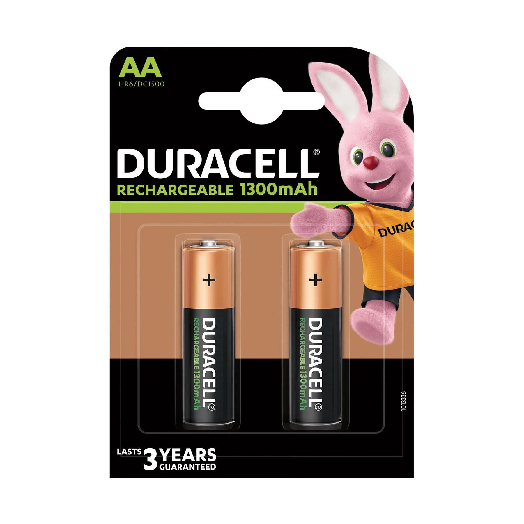 Акумулаторна батерия Duracell, NiMH, AA, 1300 mAh, 2 броя
