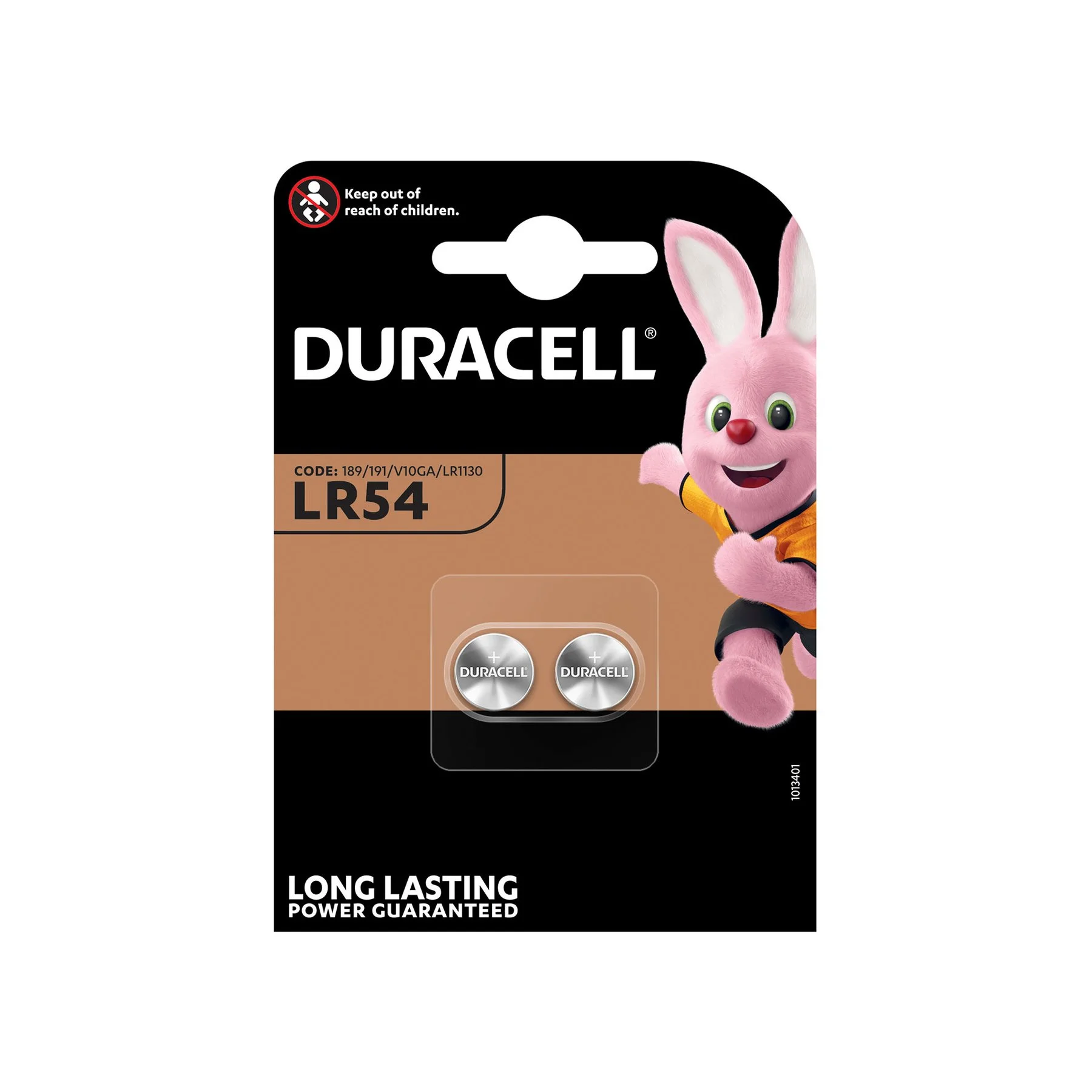 Алкална батерия Duracell LR54, 1.5 V, 2 броя