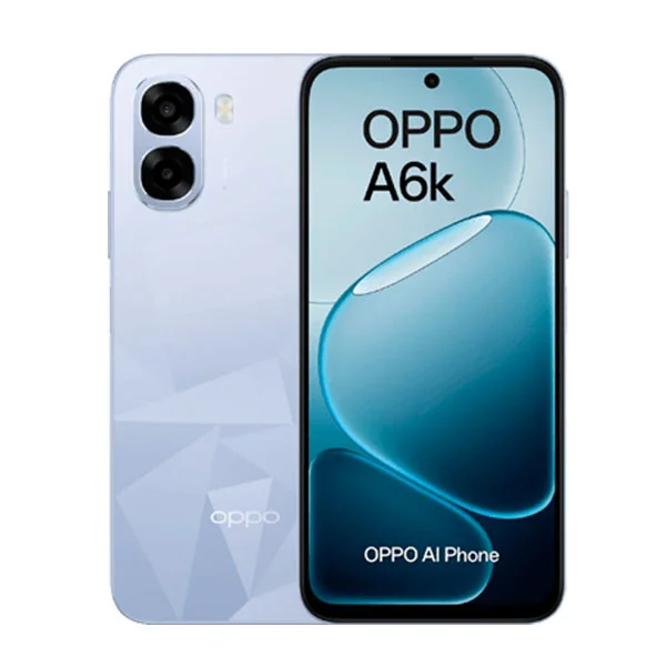 Смартфон Oppo A6K, 4G, 256 GB, 4 GB RAM, 50 MP камера, 6.75'', светлосин