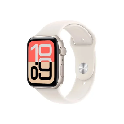 Смарт часовник Apple Watch SE, 1.78'', 44 mm, S/M, бял