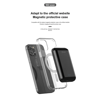 Външна батерия Wesdar S293, 5000 mAh, черна