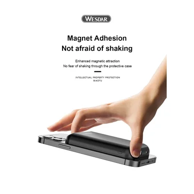 Външна батерия Wesdar S293, 5000 mAh, черна