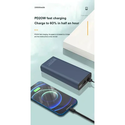 Външна батерия Wesdar S301, 20000 mAh, зелена