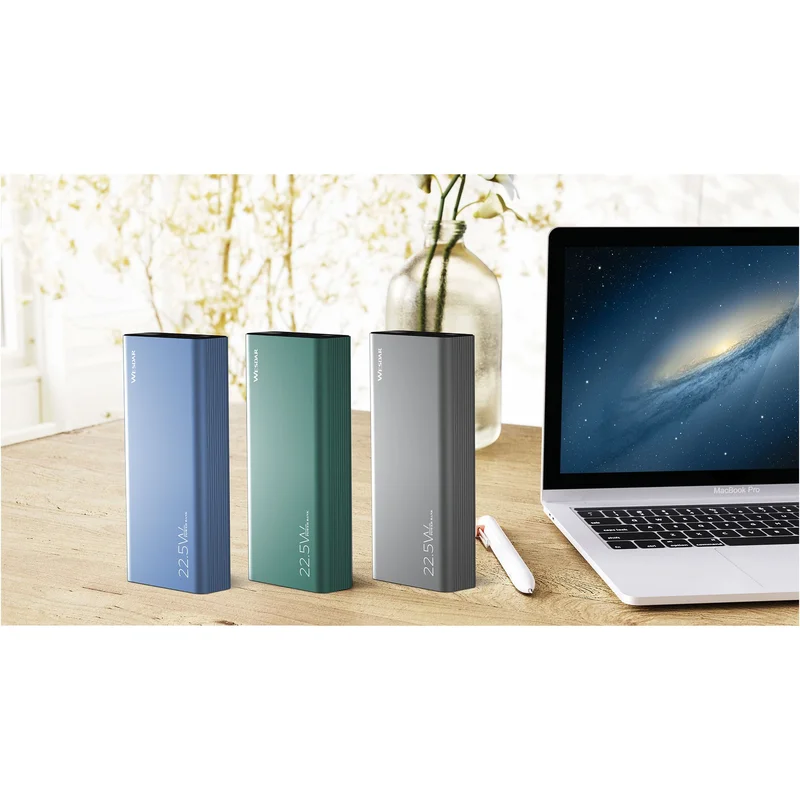 Външна батерия Wesdar S301, 20000 mAh, зелена