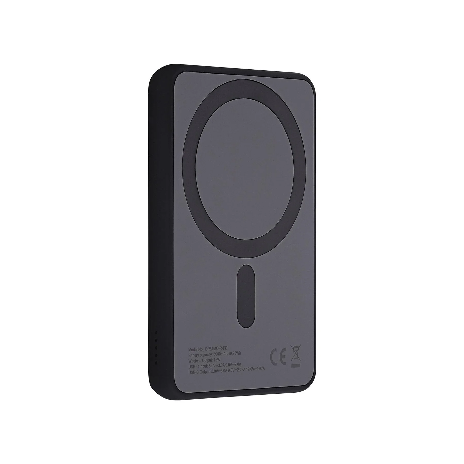 Външна батерия TNB Magsafe 20 W, 5000 mAh,, USB Type-C, черна