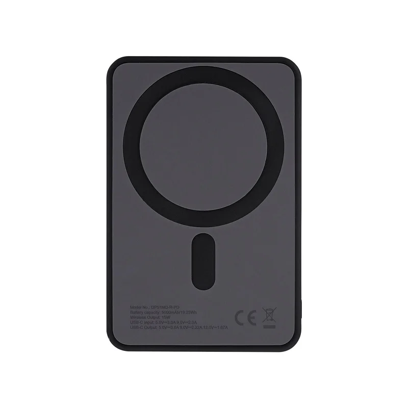 Външна батерия TNB Magsafe 20 W, 5000 mAh,, USB Type-C, черна