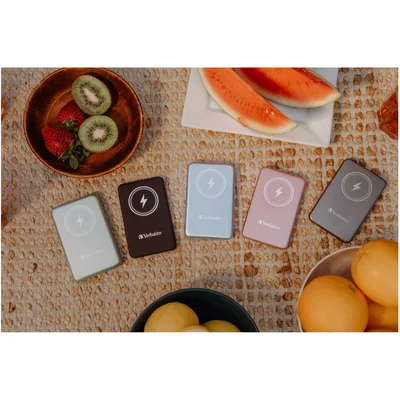 Външна батерия Verbatim Charge 'n' Go, магнитна, 5000 mAh, USB Type-C, синя