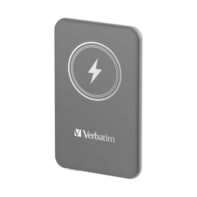 Външна батерия Verbatim Charge 'n' Go, магнитна, 5000 mAh, USB Type-C, сива