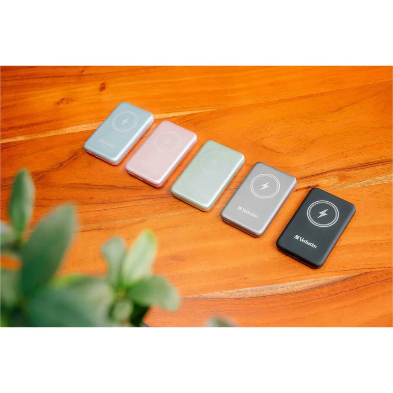 Външна батерия Verbatim Charge 'n' Go, магнитна, 10000 mAh, USB Type-C, синя