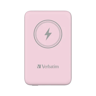 Външна батерия Verbatim Charge 'n' Go, магнитна, 10000 mAh, USB Type-C, розова