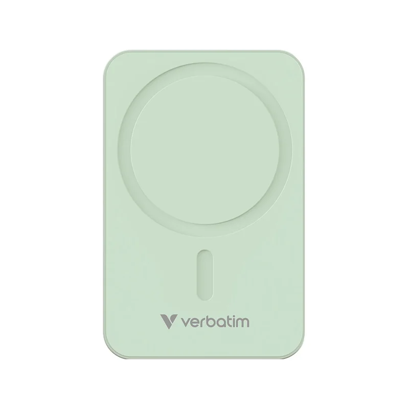 Външна батерия Verbatim Charge'n'Go, магнитна, 20000 mAh, зелена