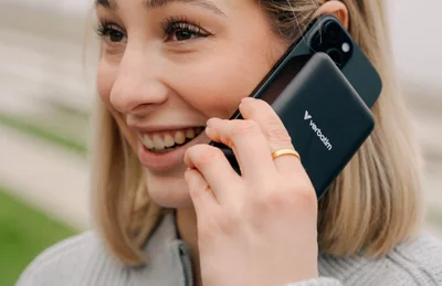 Външна батерия Verbatim Charge'n'Go, магнитна, 20000 mAh, черна