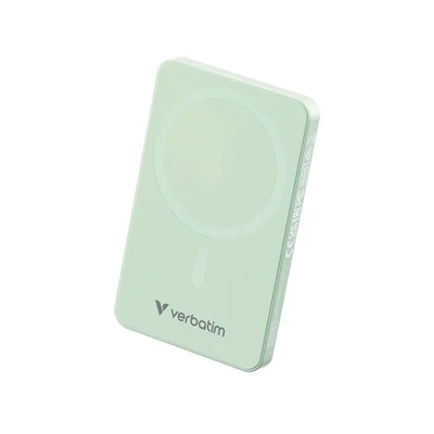 Външна батерия Verbatim Charge'n'Go, магнитна, 5000 mAh, зелена