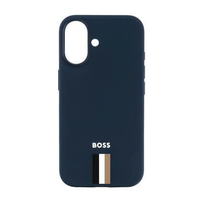Hugo Boss Калъф за телефон Iconic, за iPhone 16, тъмносин