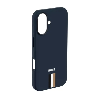 Hugo Boss Калъф за телефон Iconic, за iPhone 16, тъмносин