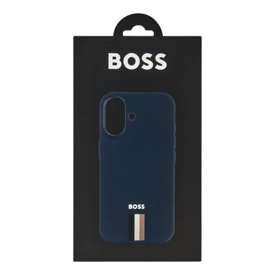 Hugo Boss Калъф за телефон Iconic, за iPhone 16, тъмносин