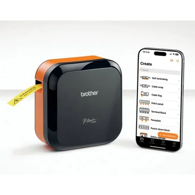 Принтер за етикети Brother P-touch Cube Pro E720BT, максимална широчина на етикета 24 mm