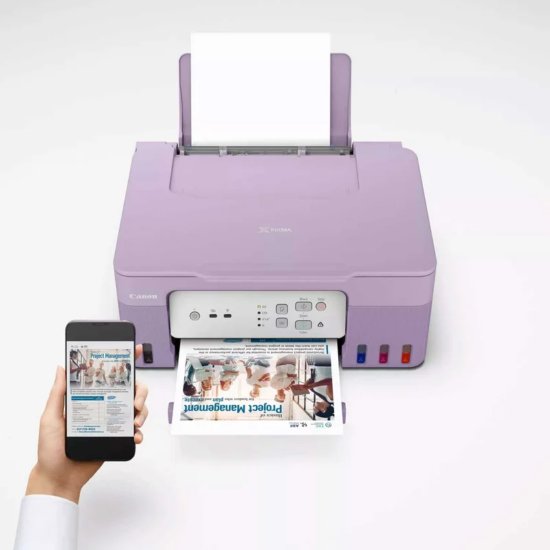 Мастиленоструен принтер Canon Pixma G3430, 3 в 1, А4, Wi-Fi, лилав