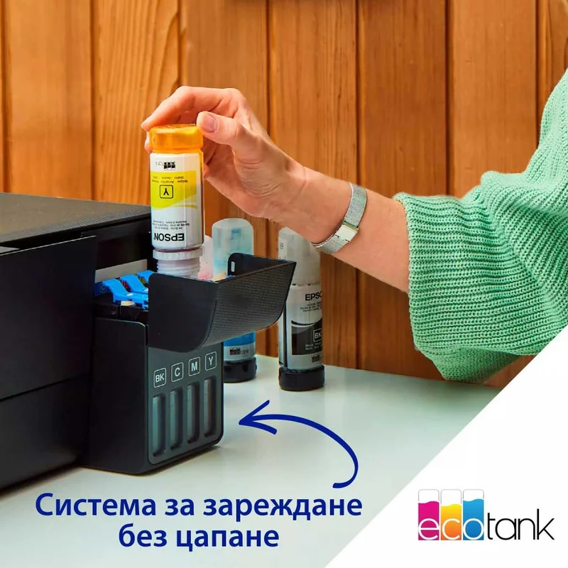 Мастиленоструйно мултифункционално устройство Epson EcoTank L3280, 3 в 1, A4, Wi-Fi