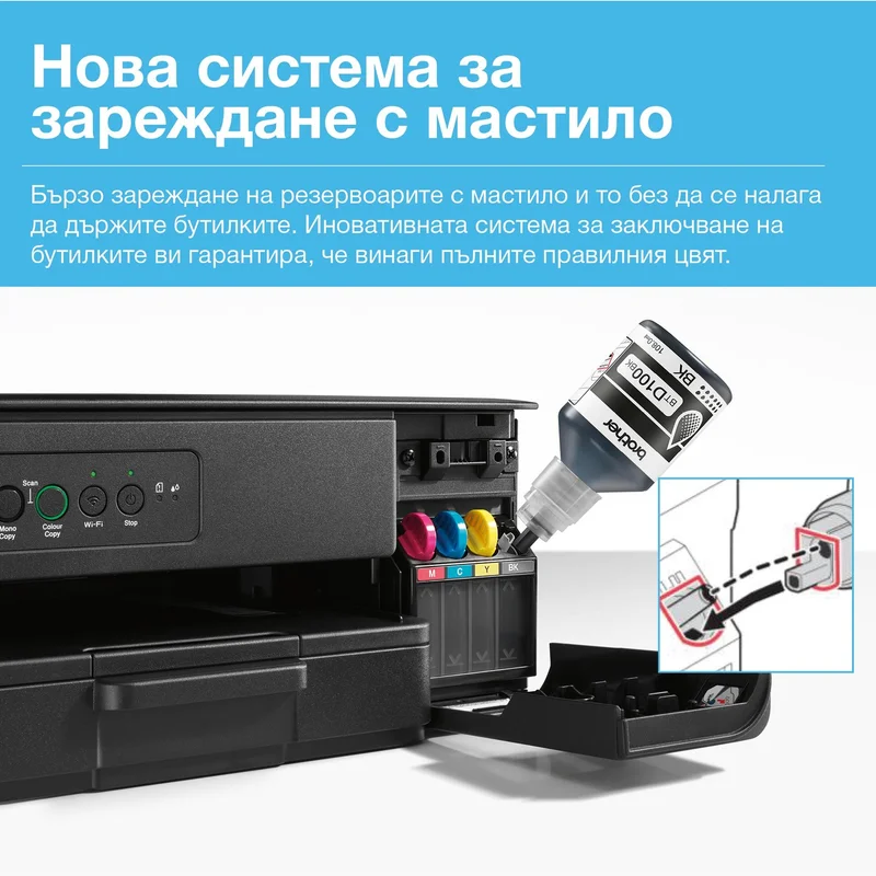 Мастиленоструйно мултифункционално устройство Brother DCP-T430W, 3 в 1, А4, Wi-Fi