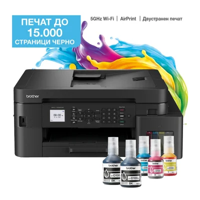 Мастиленоструйно мултифункционално устройство Brother DCP-T930W, 3 в 1, А4, Wi-Fi