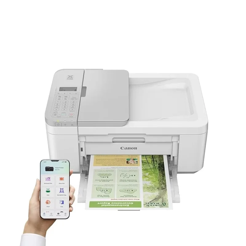 Мастиленоструйно мултифункционално устройство Canon Pixma TR4756i, 4 в 1, А4, Wi-Fi, бяло