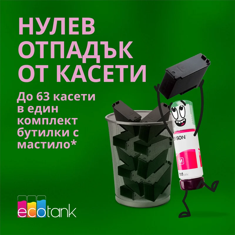 Мастиленоструйно мултифункционално устройство Epson EcoTank L3350, 3 в 1, A4, Wi-Fi
