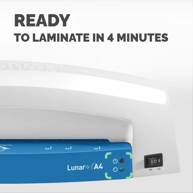 Ламинатор Fellowes Lunar+, A4, за фолио до 125 микрона, син