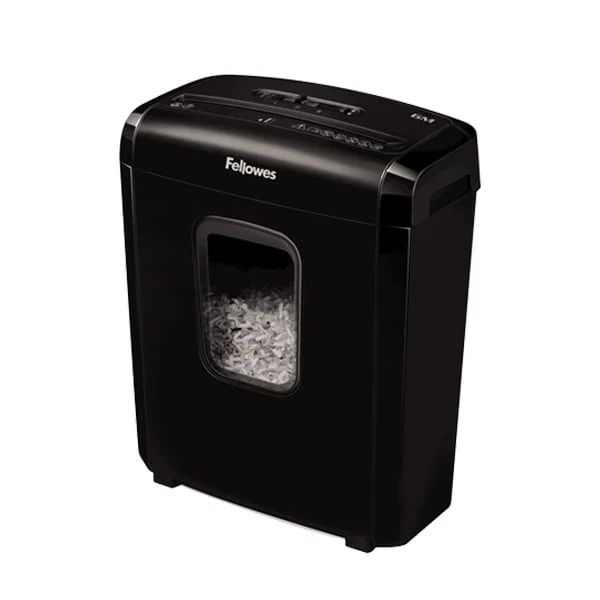 Шредер за унищожаване на документи Fellowes Powershred 6M, Micro Cut, 13 L, P-4, Mini-Cut, време за работа 5 мин