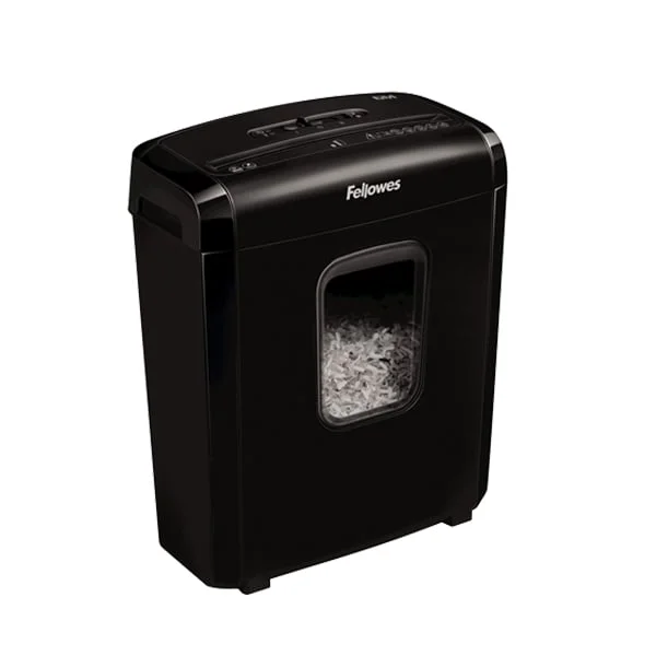 Шредер за унищожаване на документи Fellowes Powershred 6M, Micro Cut, 13 L, P-4, Mini-Cut, време за работа 5 мин