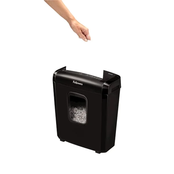 Шредер за унищожаване на документи Fellowes Powershred 6M, Micro Cut, 13 L, P-4, Mini-Cut, време за работа 5 мин