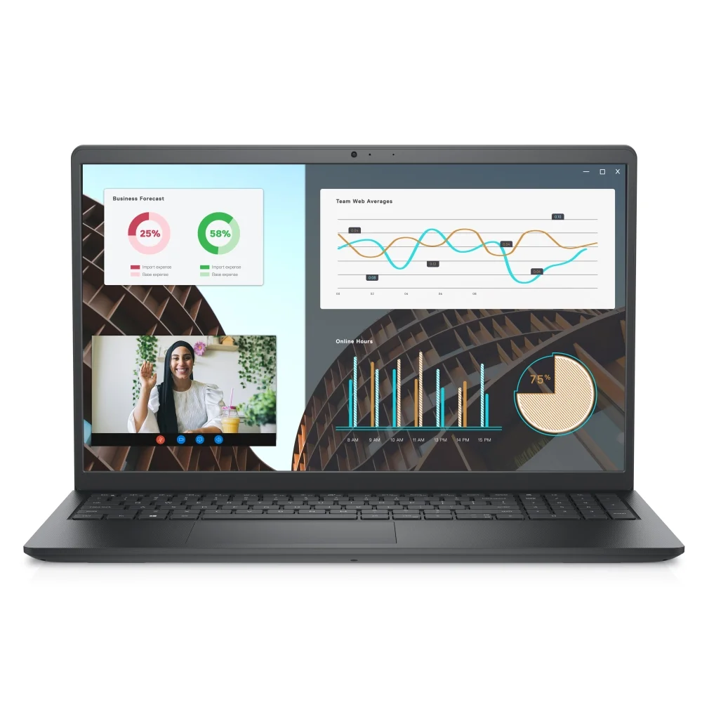 Лаптоп Dell Vostro 3530, 15.6'', FullHD, 120 hz, Intel Core i7, 512 GB SSD, 8 GB RAM, Windows 11 Pro, Intel UHD Graphics, черен