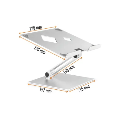 Поставка за лаптоп Durable Rise, сребриста