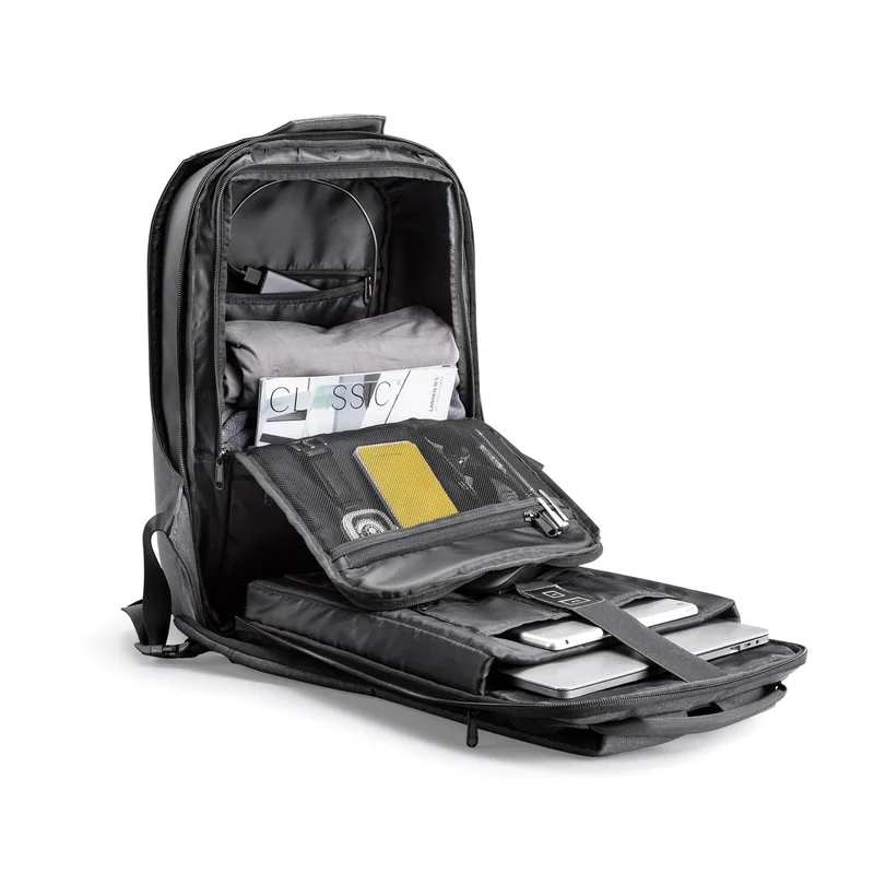Раница за лаптоп Kingsons Shadow Pro, 15.6'', водоустойчив полиестер/PVC покритие, 20 L, черна