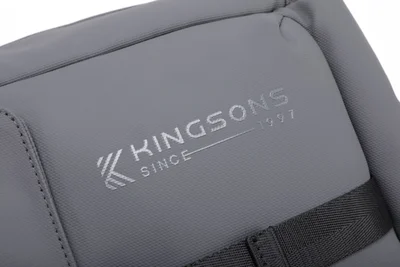 Раница за лаптоп Kingsons Nomad X, 15.6'', водоустойчив полиестер/PVC покритие, 20 L, тъмносива