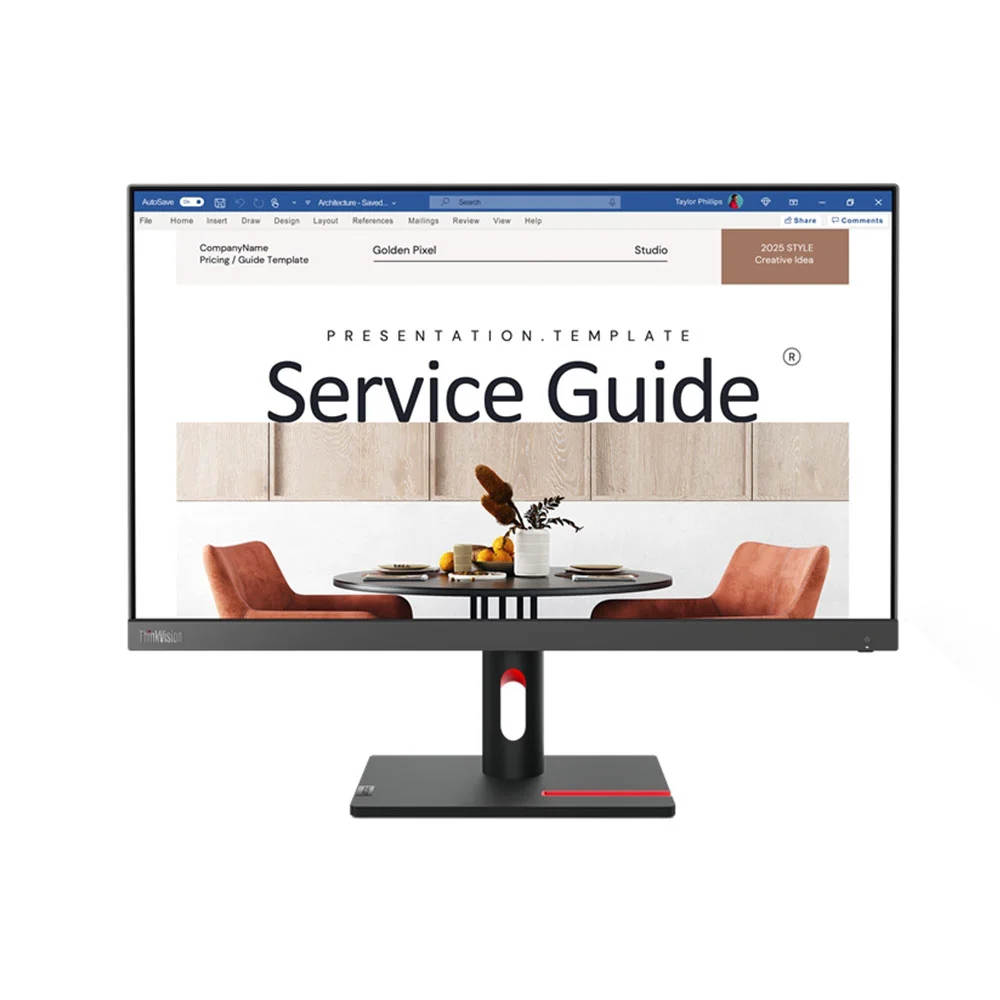 Монитор Lenovo ThinkVision S24I-30, 23.8'', IPS, FullHD, 250 cd/m2, 4 ms, HDMI, VGA